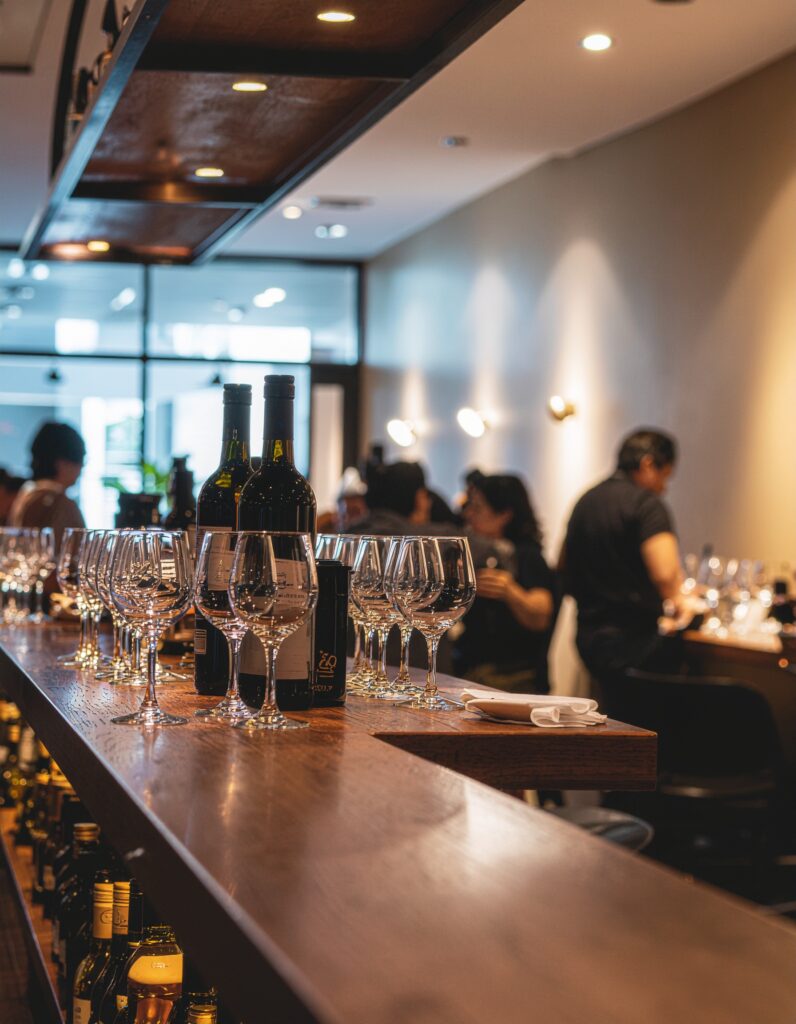 firefly modern tasting bar at a gastronomic event in lima, featuring bottles of premium artis 256402 firefly modern tasting bar at a gastronomic event in lima, featuring bottles of premium artis 256402